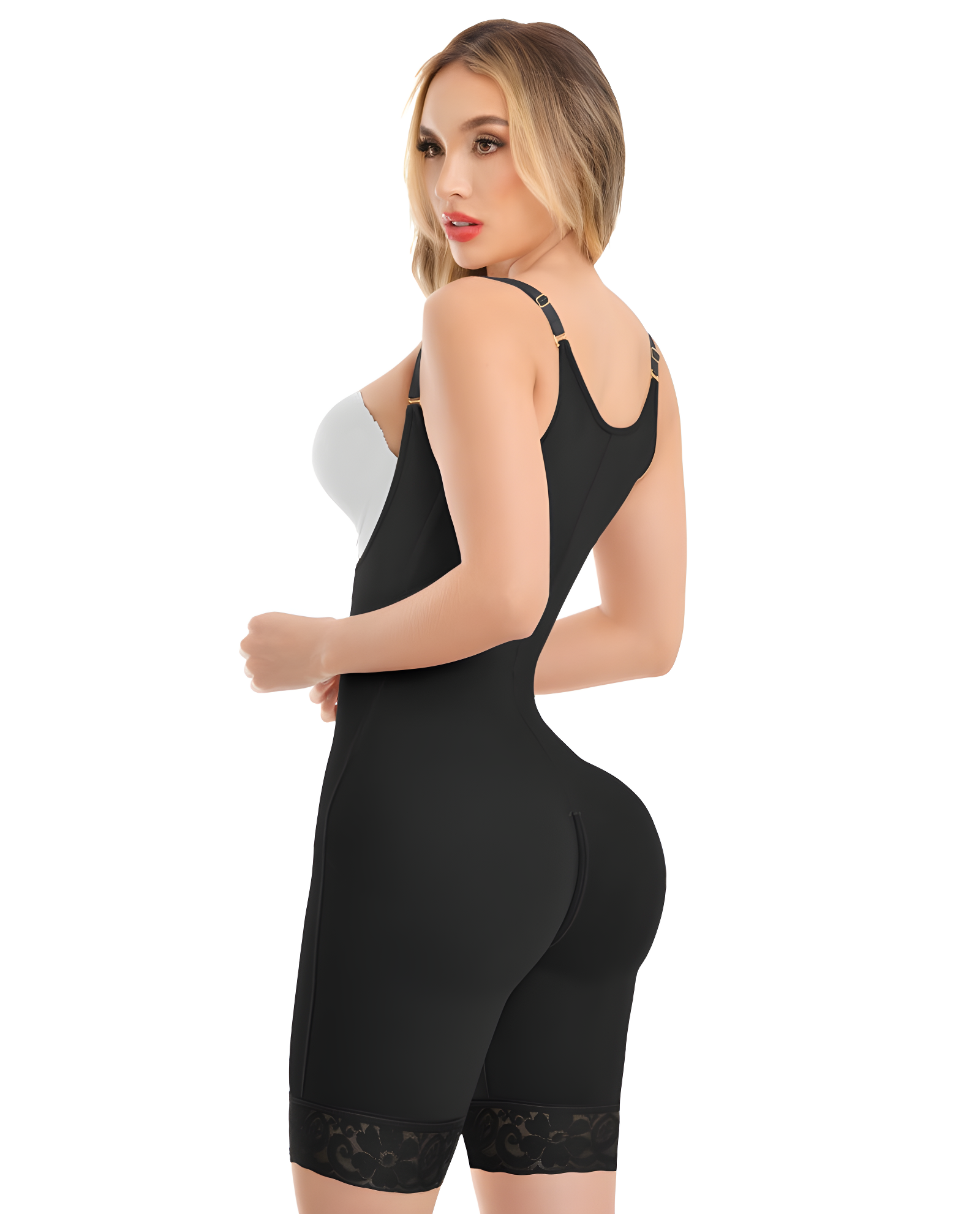 MAJA 1372 – Invisible Full Back Coverage Faja | Adjustable Straps Half-Leg Colombian Stage 3 – view 2