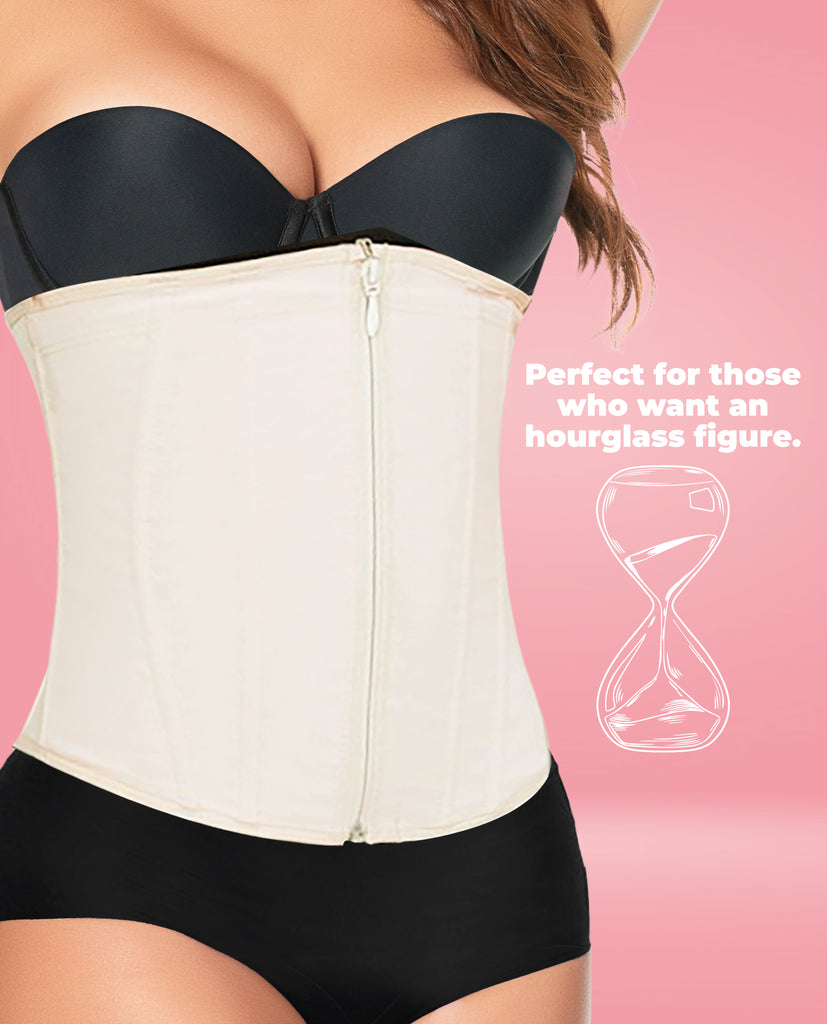 Excelencia short torso waist trainer 9 steel bones 1024E