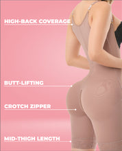 Load image into Gallery viewer, Maja Invisible Full back coverage adustable straps half leg faja colombian Stage 3