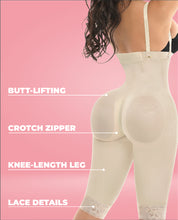 Load image into Gallery viewer, Presumida Invisible Strapless 3 Row front hooks Full Leg Faja Colombian Stage 3