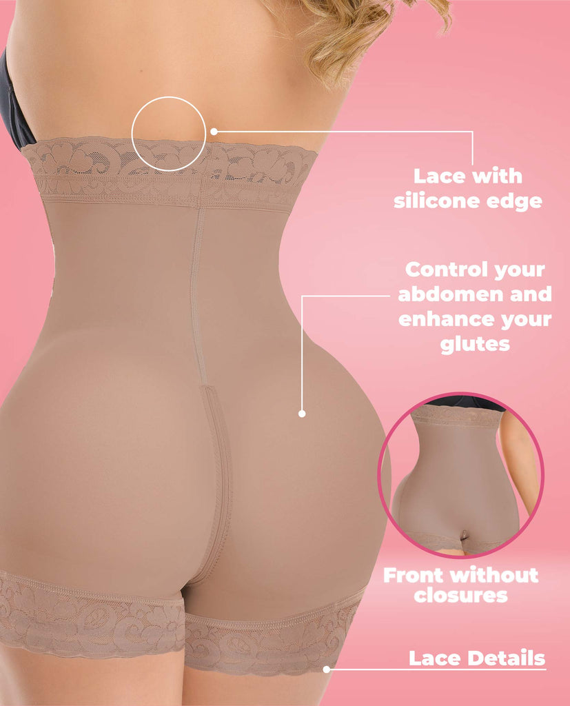 Annmichell Sublime 1385  Invisible High waisted shorts Instant butt lift Colombian Stage 3 With stylish lace