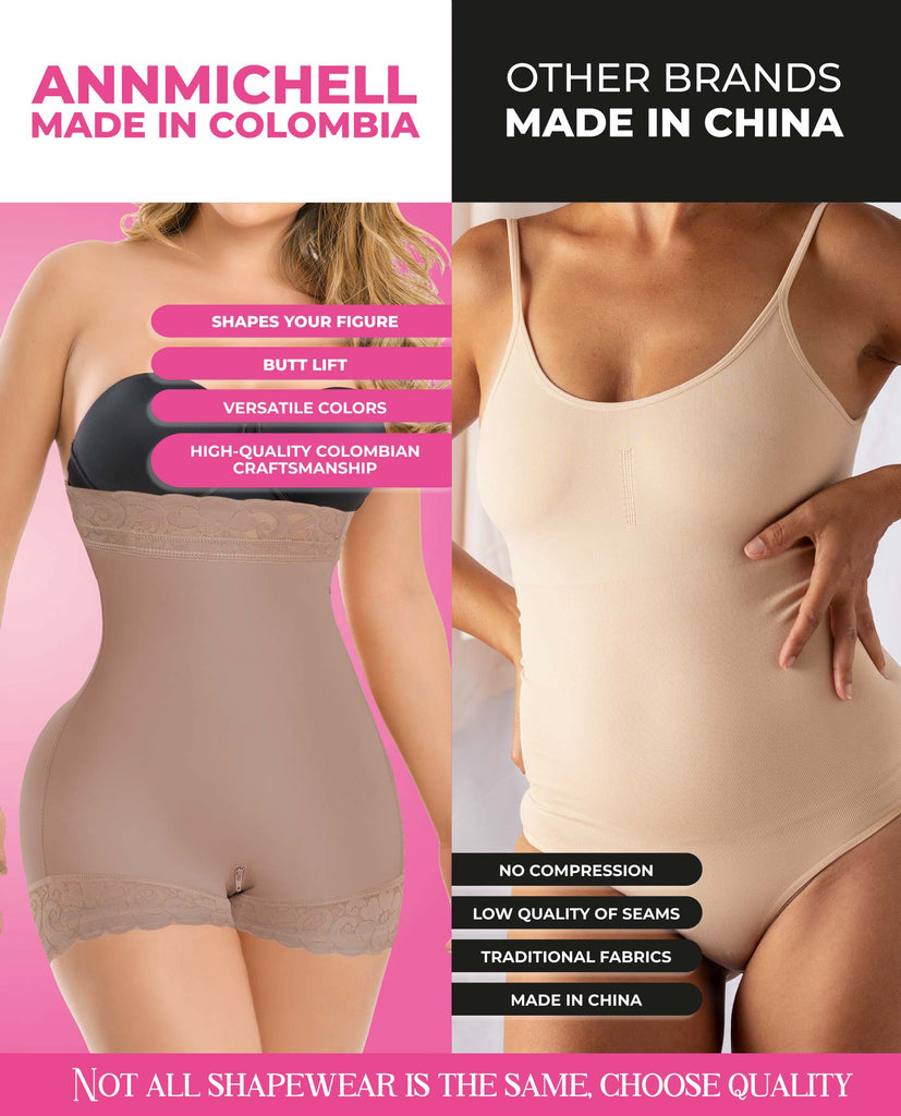 Annmichell Sublime 1385  Invisible High waisted shorts Instant butt lift Colombian Stage 3 With stylish lace