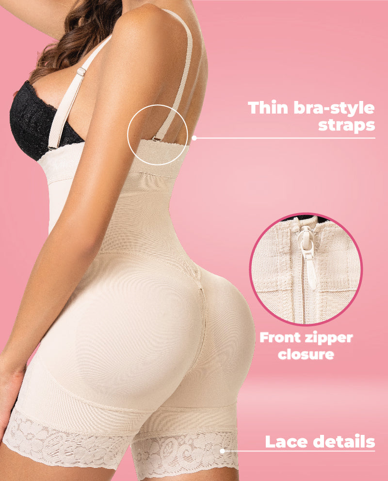 Luna short leg strapless Adjustable Bra Strap Stage 4 Colombian Faja