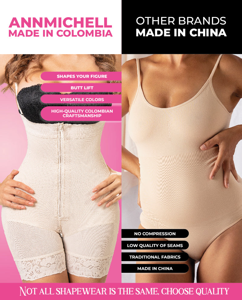 Luna short leg strapless Adjustable Bra Strap Stage 4 Colombian Faja