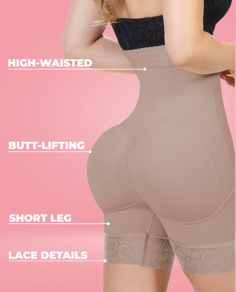 Short Victoria High Waisted Butt Lifter Shorts – Stage 4 Colombian Compression