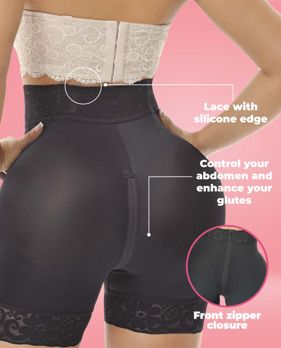 Sofisticada 1520 Invisible Luxury Lace Mid-Waist short with zipper Faja Colombian stage 3 – view 5