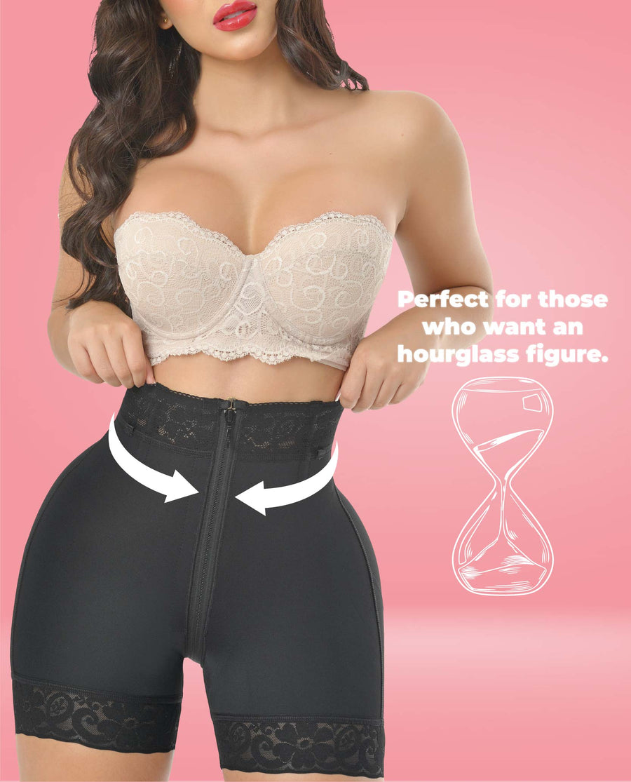 Sofisticada 1520 Invisible Luxury Lace Mid-Waist short with zipper Faja Colombian stage 3 – view 3