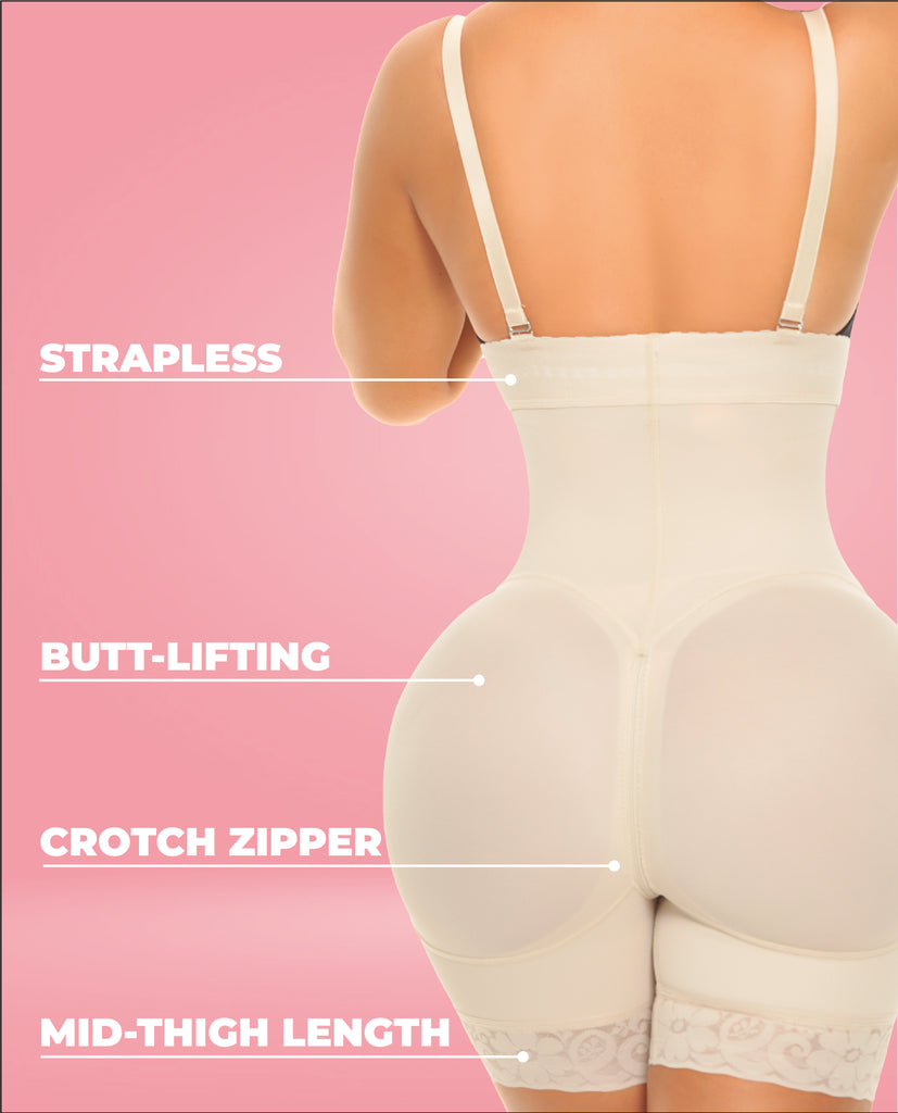 Fantastic strapless line for enhanced buttocks and ultra waist.