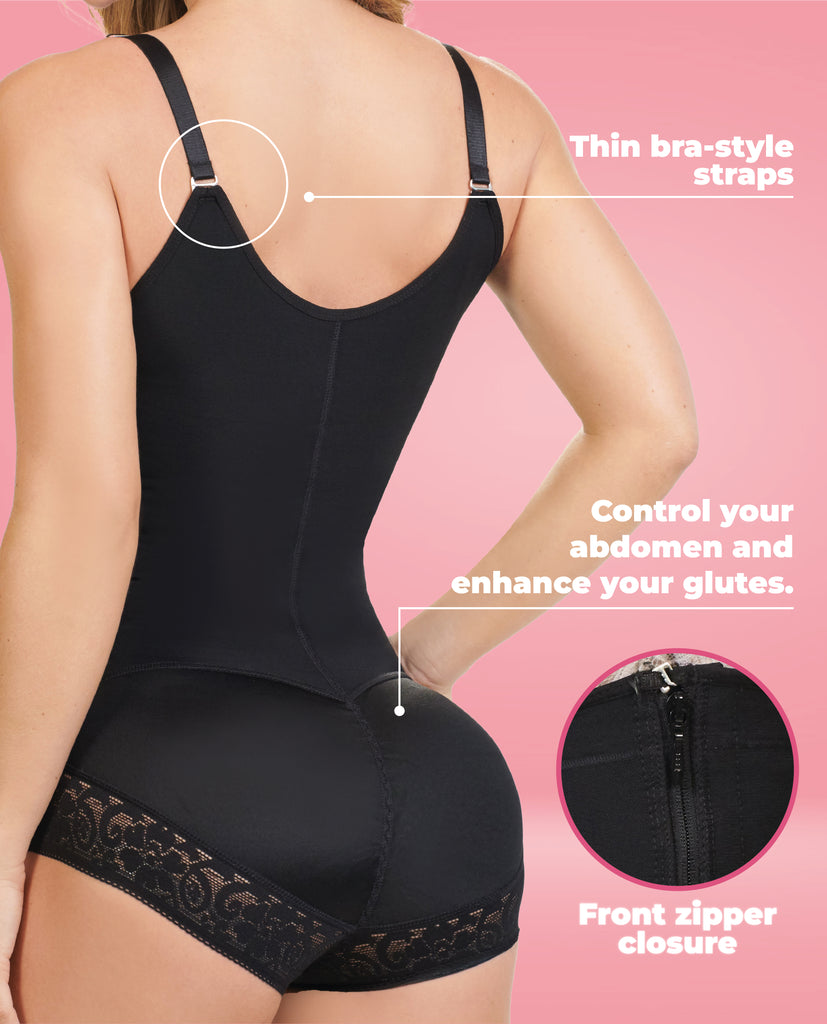 1613 High Compression Body Shaper for Women, Triple Powernet Tummy Control & Butt Lift