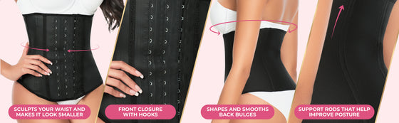 Front closure with hooks