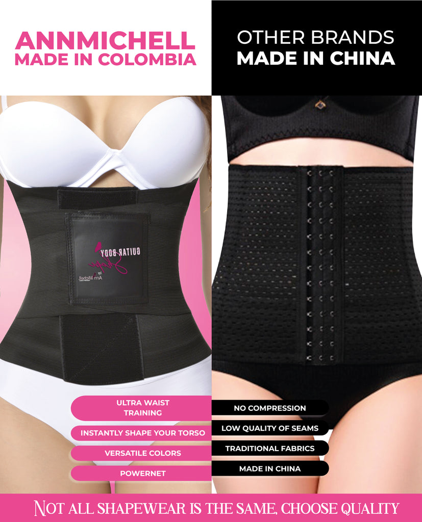 Hourglass waistband Stage 4 Colombian Fitness Belt – 5 Steel Bones High-Compression Gym Support