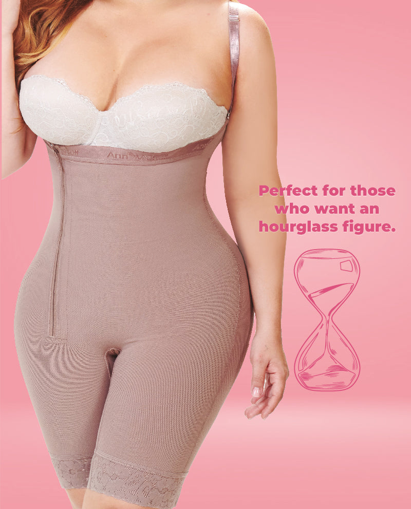 Jana high back thigh-length side zipper faja