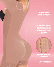 Load image into Gallery viewer, Ref. 8214 Stage 5 Full Body Shapewear for Women, High Compression Bodysuit with Long Sleeves &amp; Open Bust