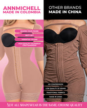 Load image into Gallery viewer, Ref. 8214 Stage 5 Full Body Shapewear for Women, High Compression Bodysuit with Long Sleeves &amp; Open Bust