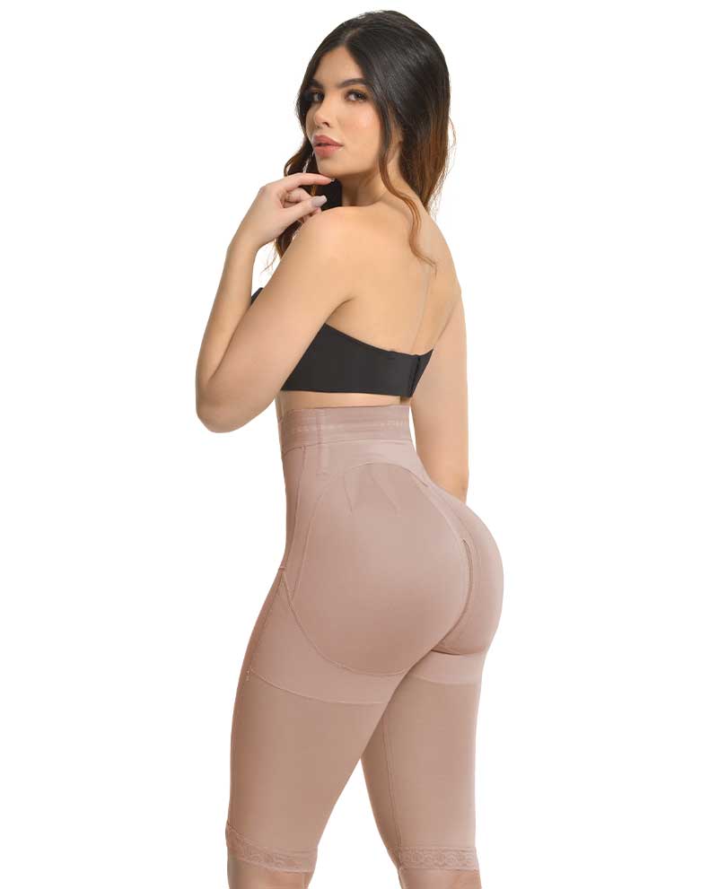 Hourglass figure with a small waist and two sizes larger in the hips. Long Leg