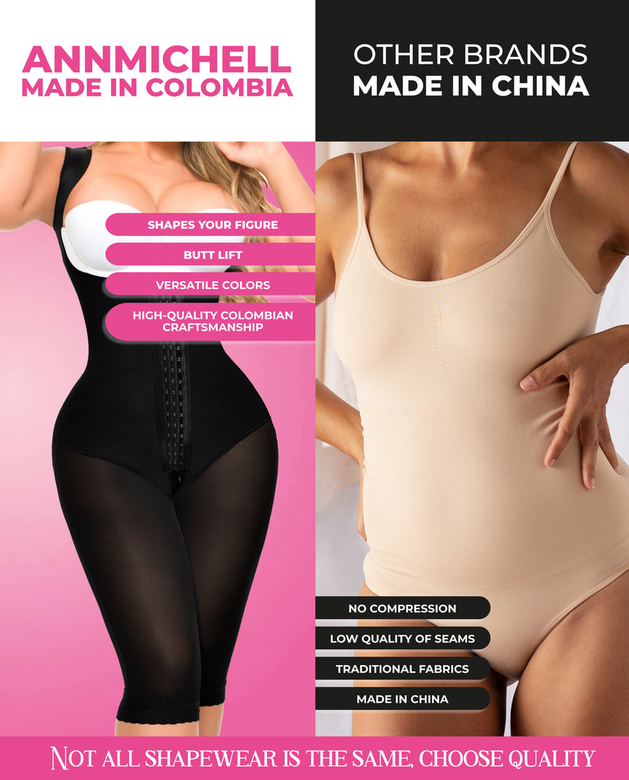 9551 Selena stage 4 faja colombian post surgery recovery long leg no bra Bootylove ™