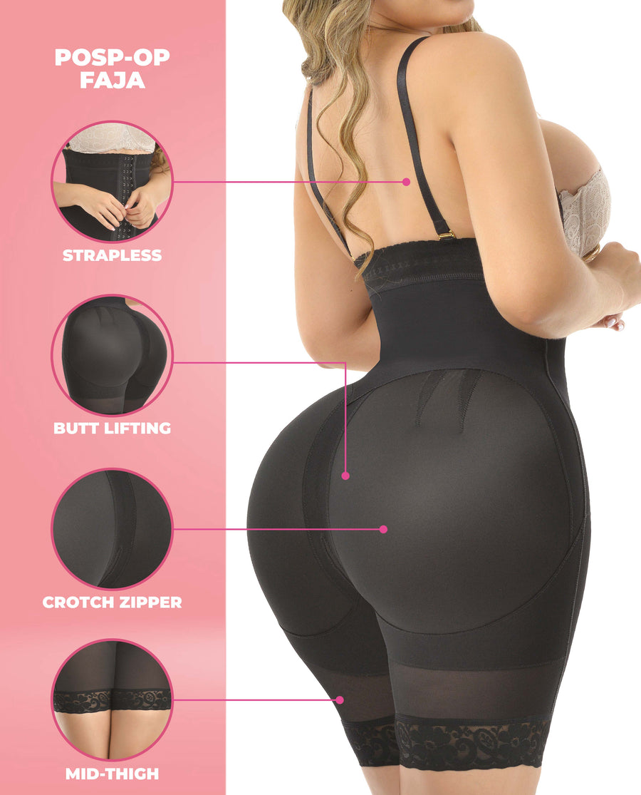 Adel stage 4 figure with bbl colombian faja half leg & perfect curves no bra Bootylove ™ – view 5