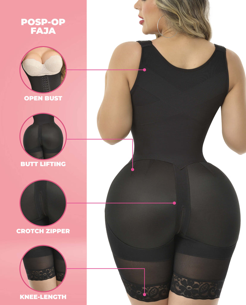 Jaiden Stage 4 BBL Maintenance & Lifestyle Colombian Faja Post-Op No Bra Half leg  Bootylove ™