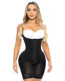 Hourglass figure with a small waist and two sizes larger in the hips. Half Leg