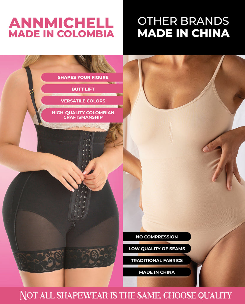 Maya stage 4 BBL Maintenance & Lifestyle Colombian Faja 3 hooks no bra short leg shapewear  Bootylove ™