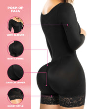 Load image into Gallery viewer, Lexi Stage 4 Hourglass Bbl Faja Colombian Post Surgery With Sleeves Short Leg And Bra Bootylove ™