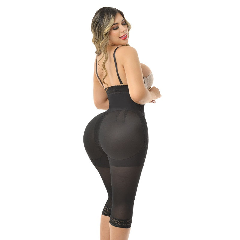 Hourglass figure with a small waist and two sizes larger in the hips. Long Leg