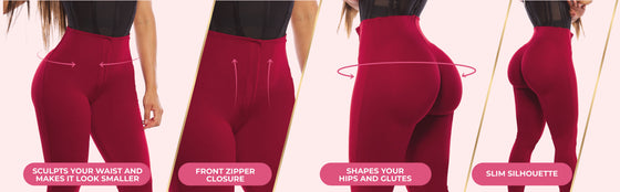 Front zipper closure