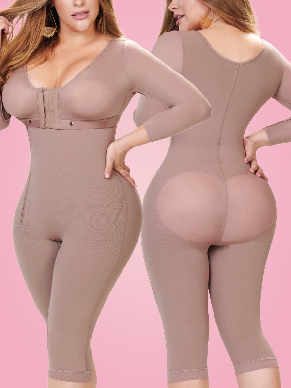 Long-sleeve AnnMichell faja, front and back